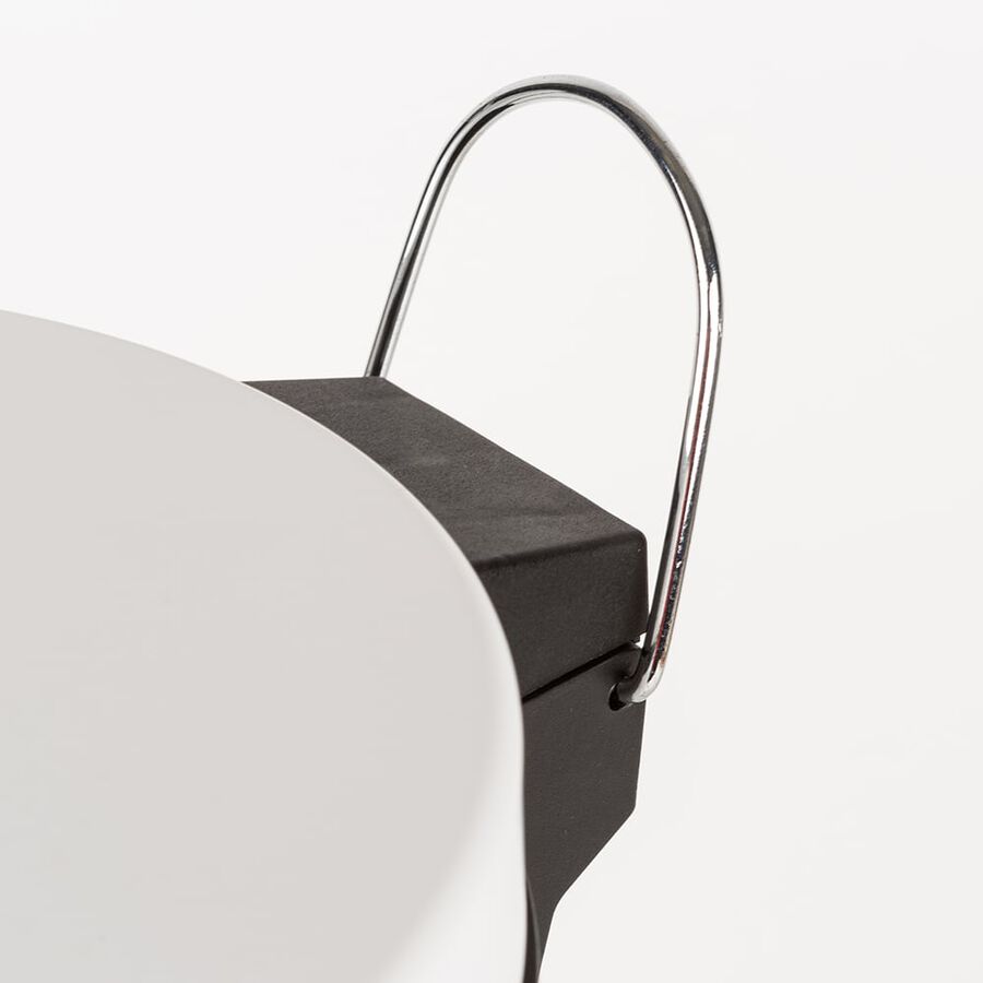 Papelera con tapa de metal blanca 12L