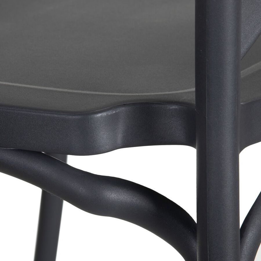 Set de 4 sillas de comedor gris oscuro Cassie 48x43x91cm
