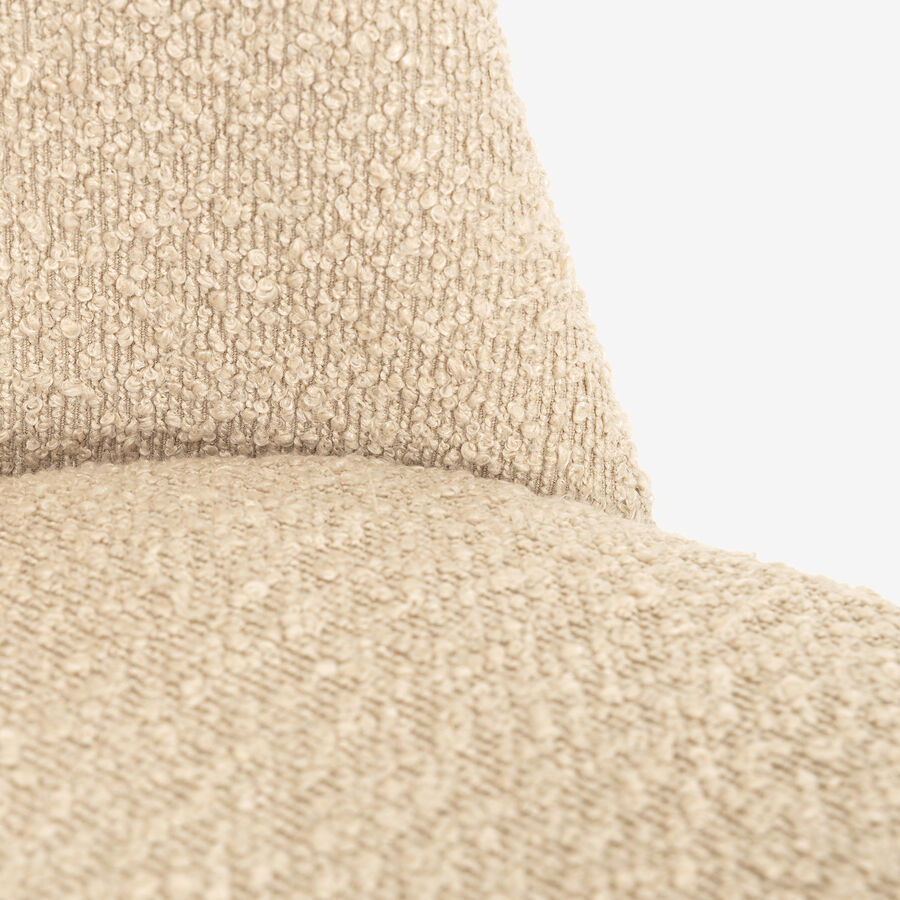 Silla de comedor borreguito beige Mina 49x60x91cm