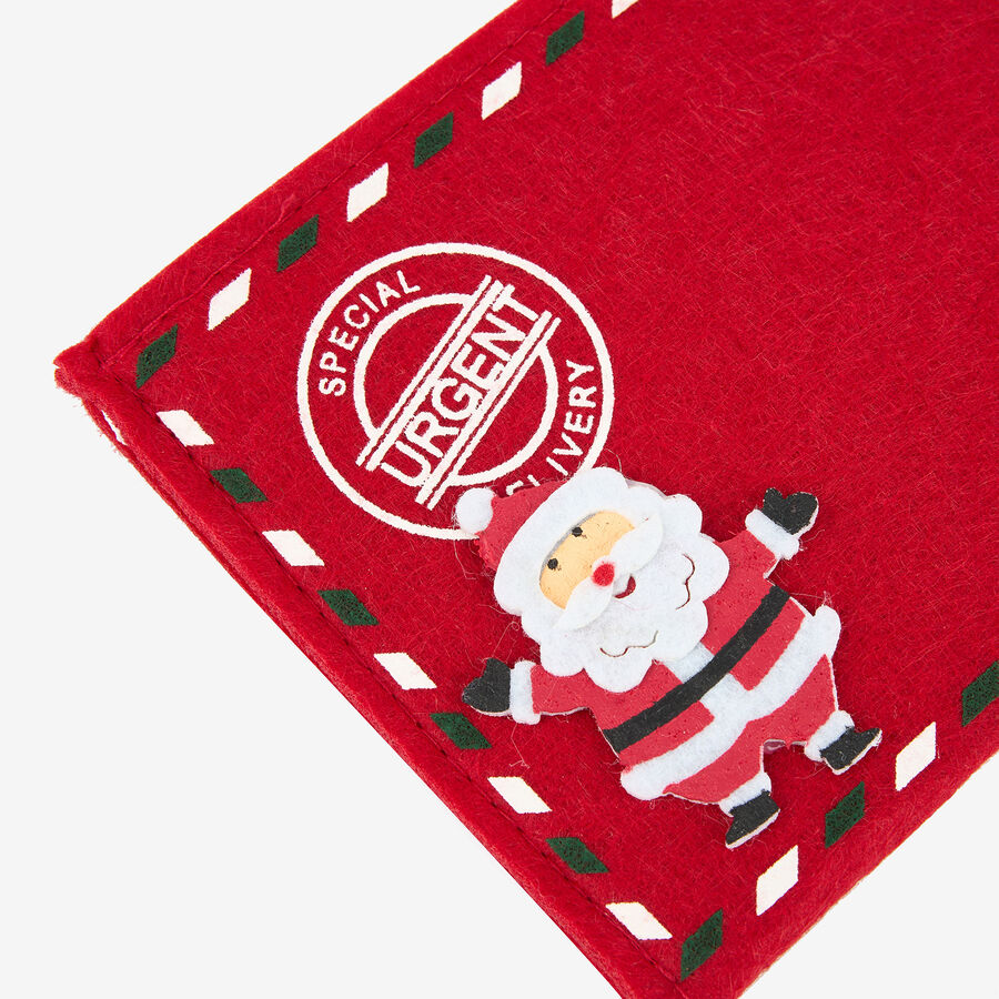 Sobre Santa Claus de fieltro rojo 16x11,5cm