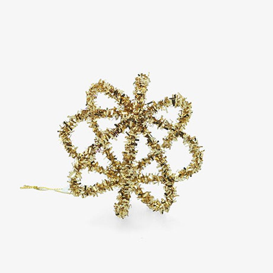 Bola de Navidad abierta dorada 8cm