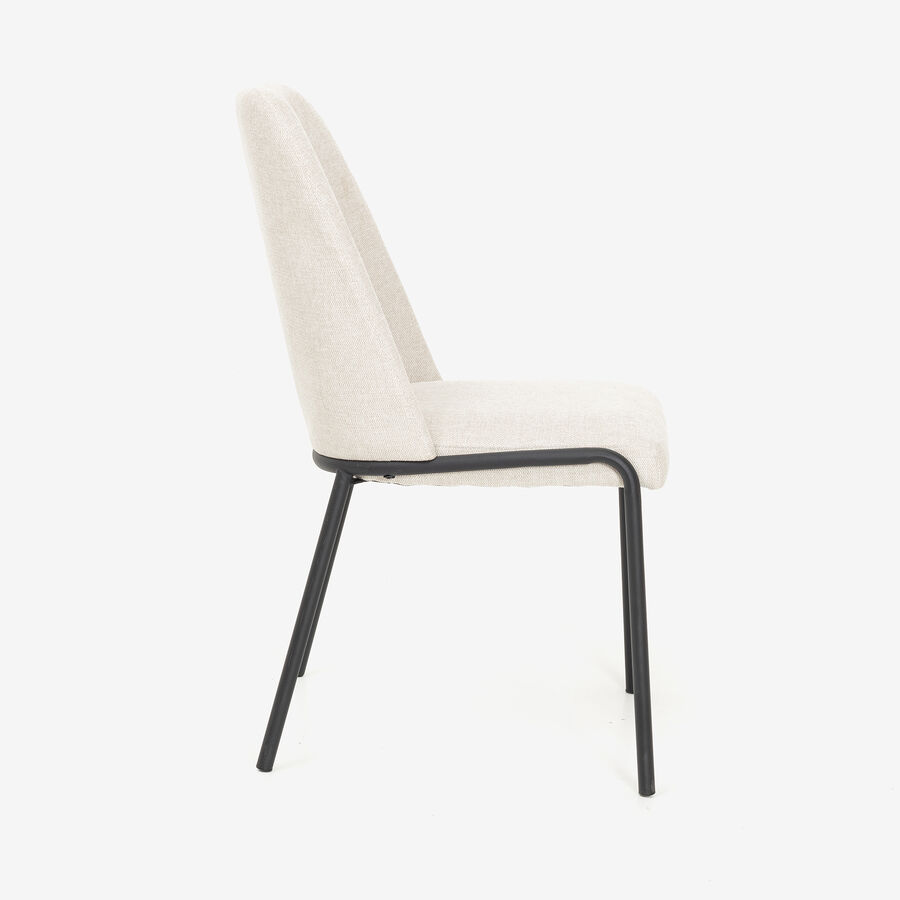 Silla de comedor beige Mina 49x60cm