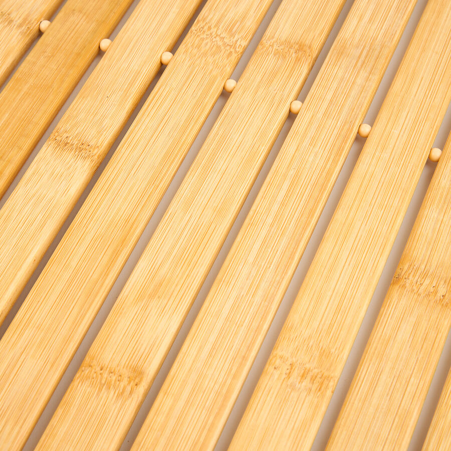 Alfombra de ba&ntilde;o de bamb&uacute; 60x40cm