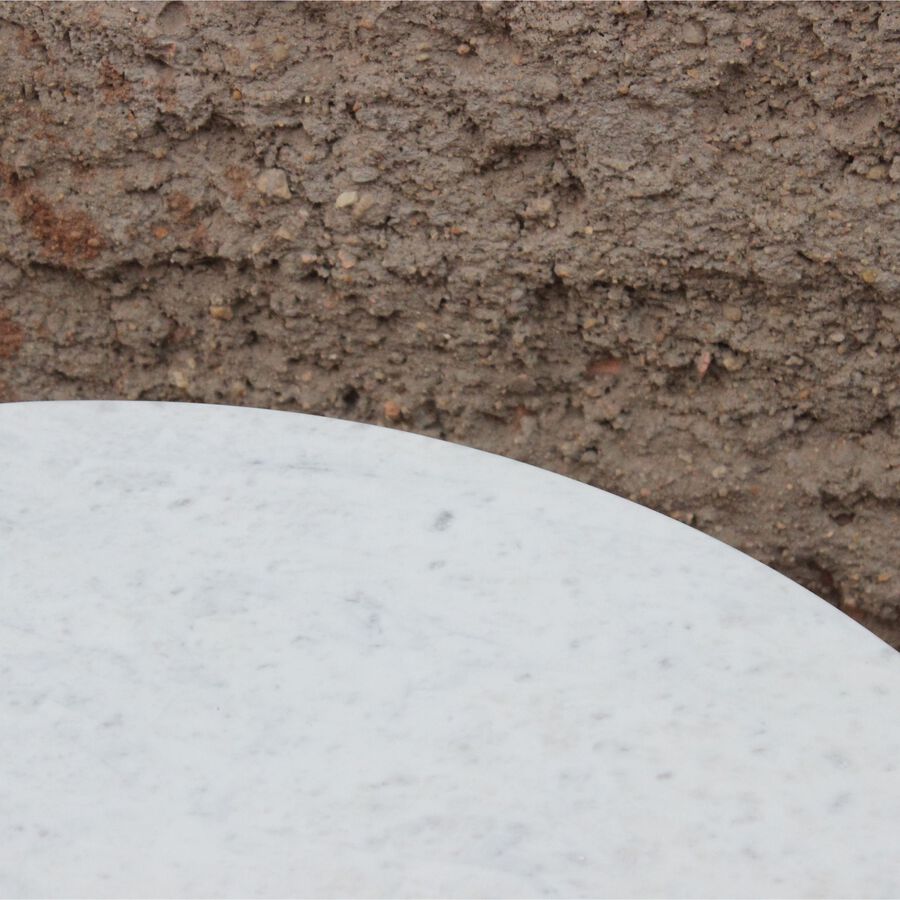 Mesa de centro de mármol y madera Berlín Ø90x45 Clau&Chloe