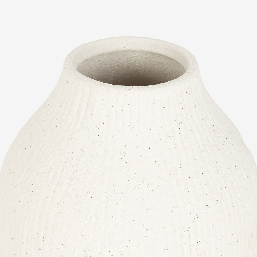 Jarrón de cerámica blanca Ø16x22,5cm