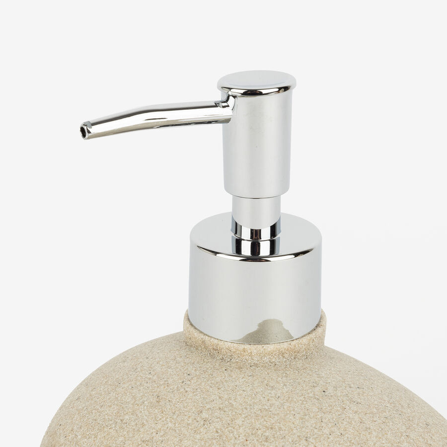 Dispensador de jabón de baño de poliresina Clear Stone 13x10x11cm