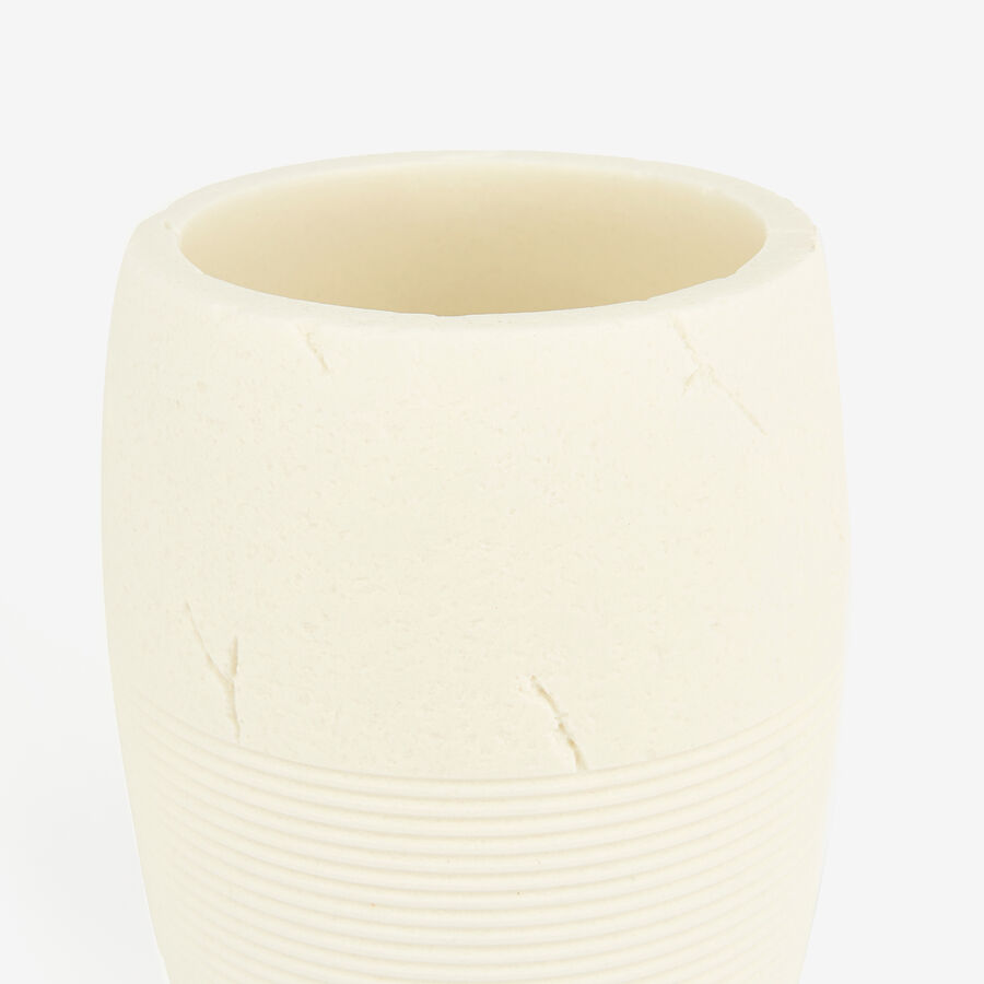 Vaso portacepillos efecto piedra Apolo Ø8x12cm