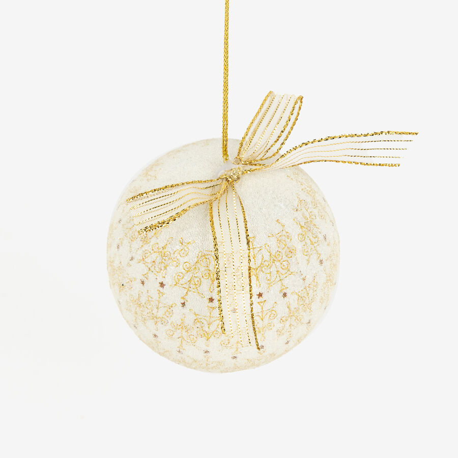 Set de 6 bolas decorativas doradas Ø7,5cm