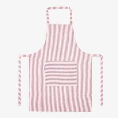 Delantal de cocina de algod&oacute;n rojo Raya 60x80cm