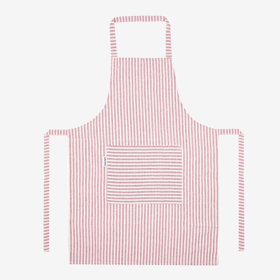 Delantal de cocina de algod&oacute;n rojo Raya 60x80cm