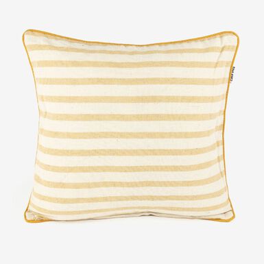 Funda de cojín de algodón con rayas amarillas Niza 45x45cm