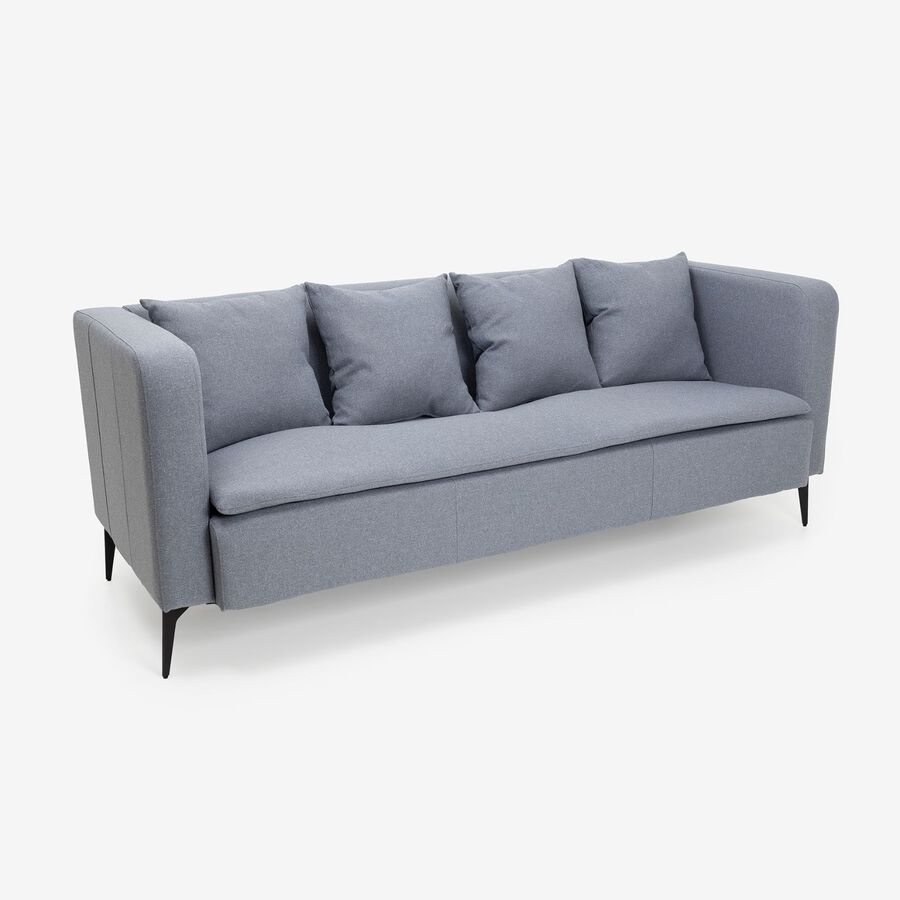 Sofá de 3 plazas gris Milka 201x81cm