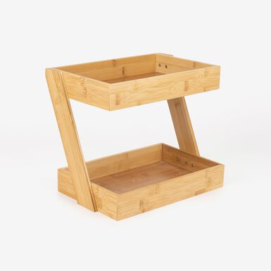 Organizador de bamb&uacute; con 2 niveles