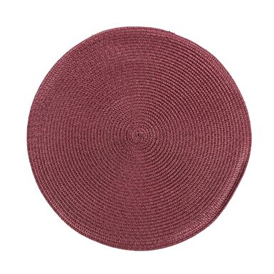 Mantel individual redondo tela plastificada burdeos &Oslash;38cm