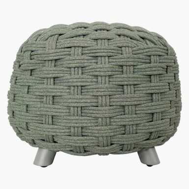 Puff de jard&iacute;n de aluminio verde Obira &Oslash;49x38cm