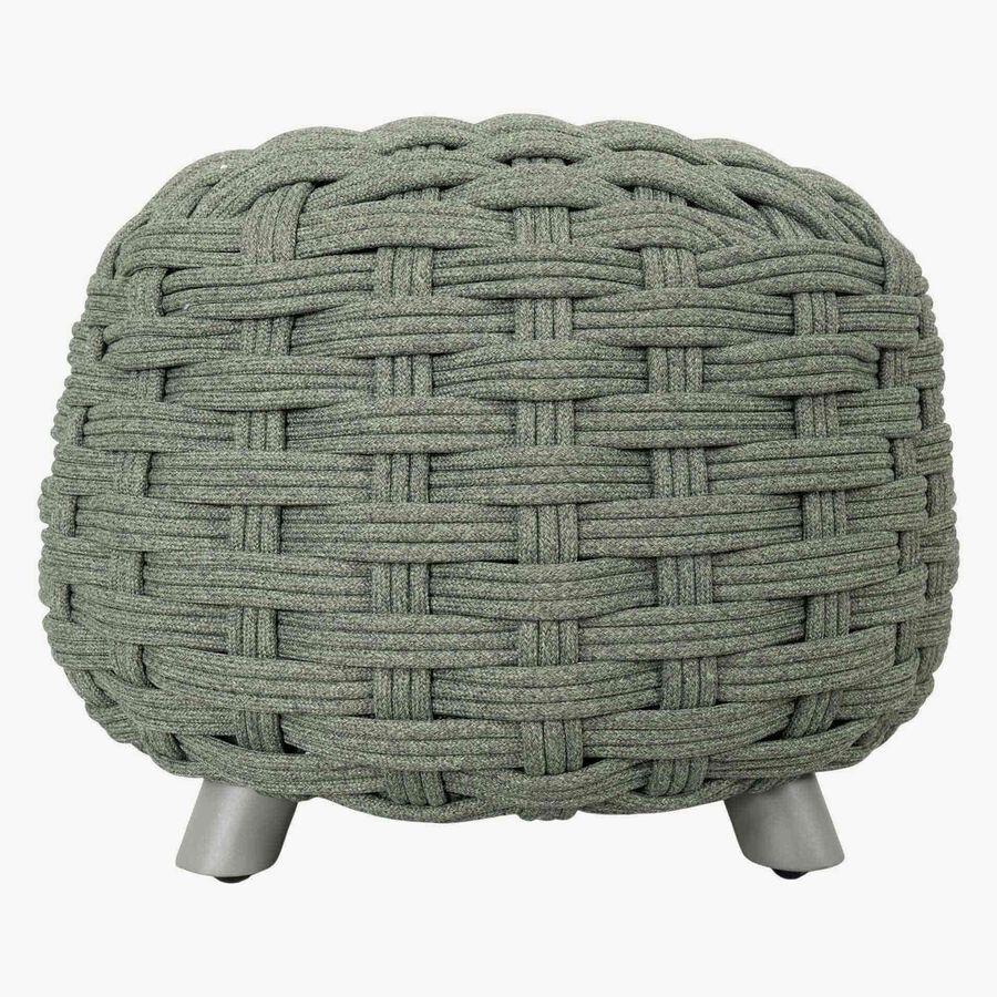 Puff de jard&iacute;n de aluminio verde Obira &Oslash;49x38cm