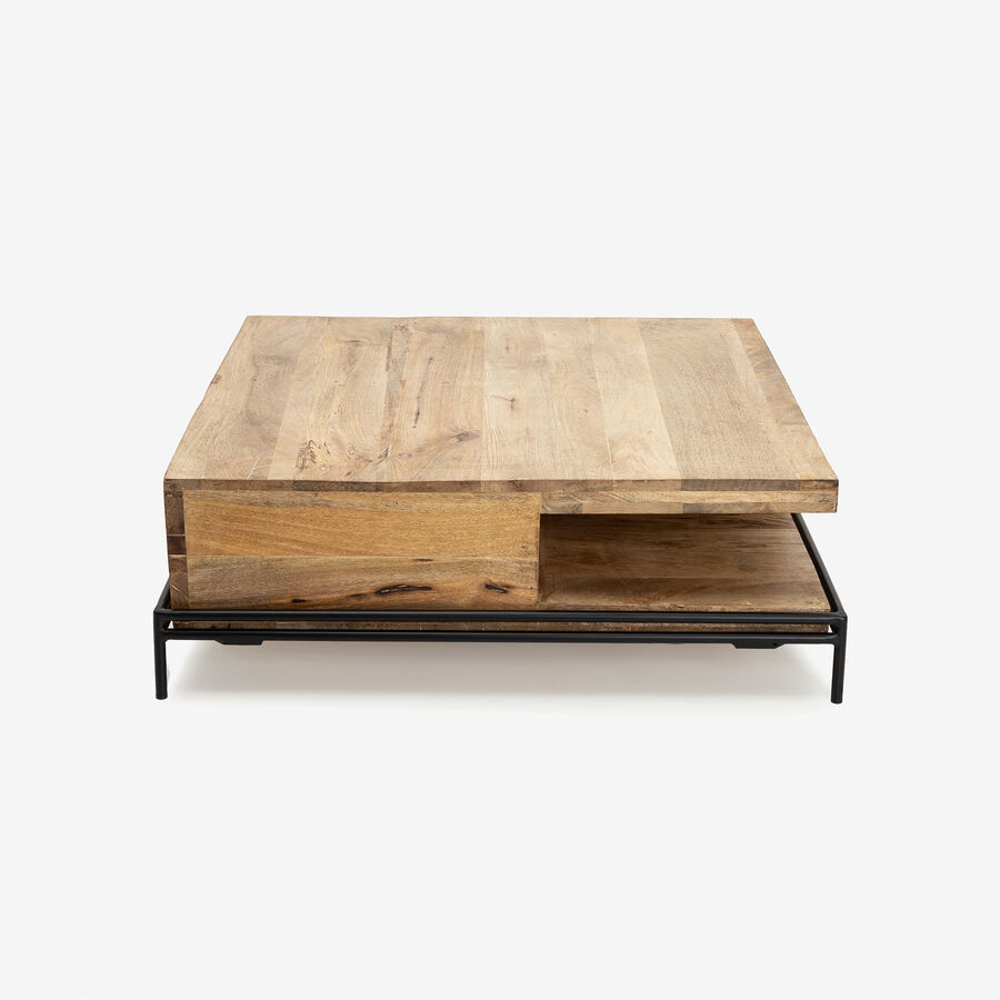Mesa de centro de madera de mango Nazca 93x93x32cm