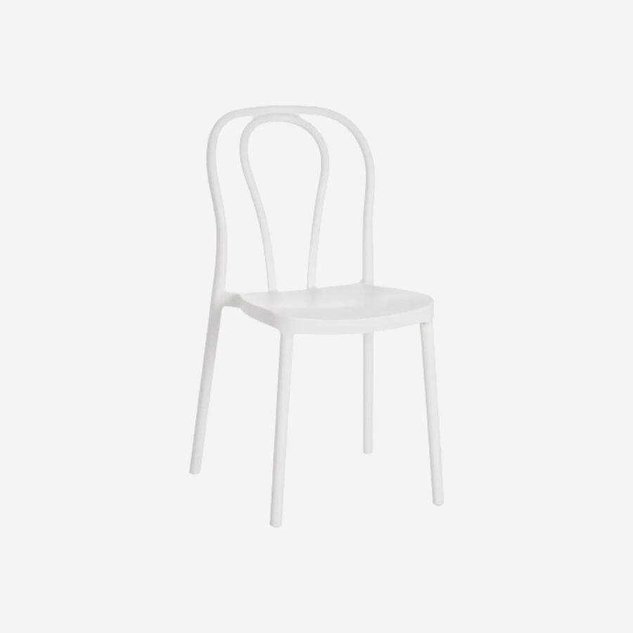 Set de 4 sillas de comedor blanco Marin 43x53x85cm