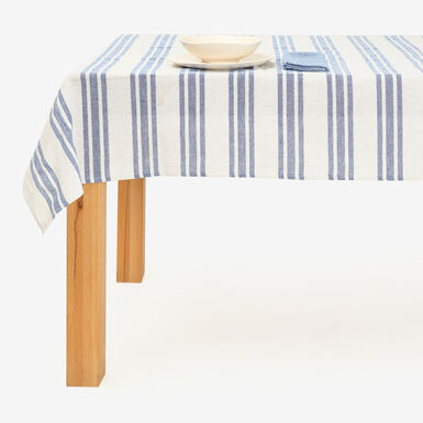 Mantel de algod&oacute;n rayas gruesas Maya 150x250cm