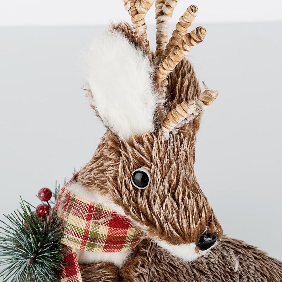 Figura decorativa Ciervo con bufanda 23cm