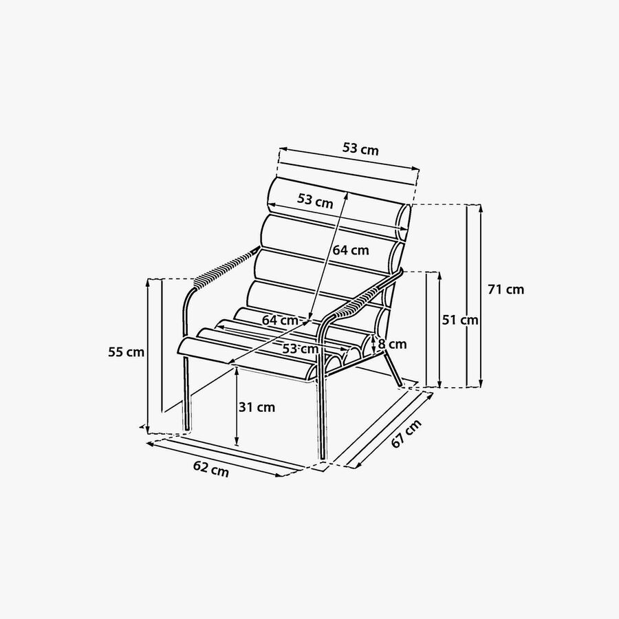 Conjunto de jard&iacute;n para 4 personas de acero crema Solani