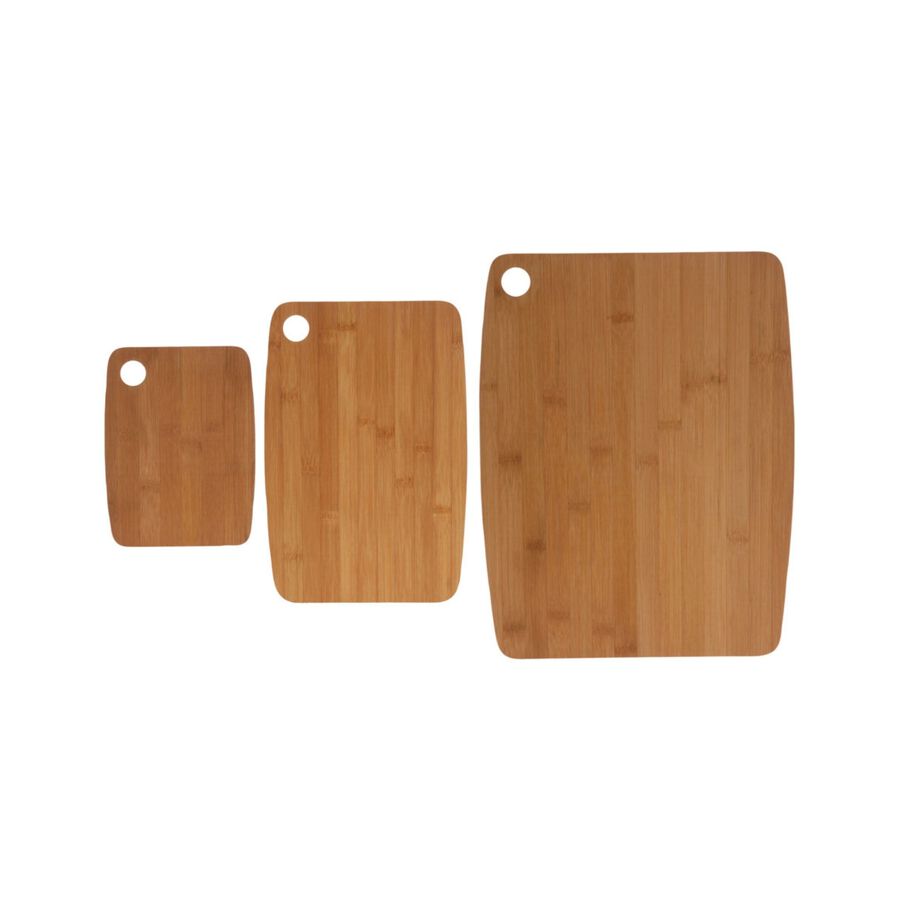 Set de 3 tablas de cortar de bambú
