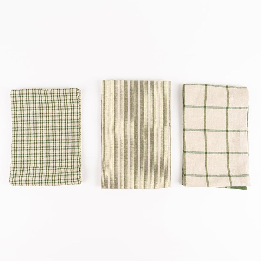 Set de 3 paños de cocina de algodón 45x70cm en varios colores