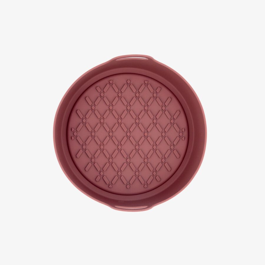 Cesta redonda de airfryer marr&oacute;n de silicona Terrae 18cm 