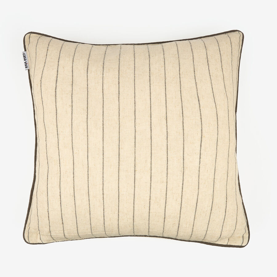 Funda de coj&iacute;n de lino rayas Gila 45x45cm