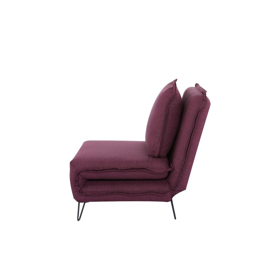 Sofa-cama individual burgundy 103x94x82cm Clau&Chloe
