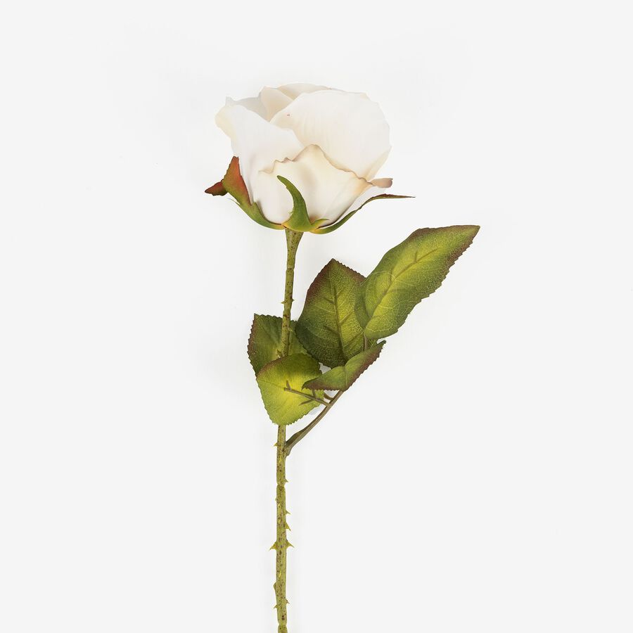 Rosa blanca artificial 50cm