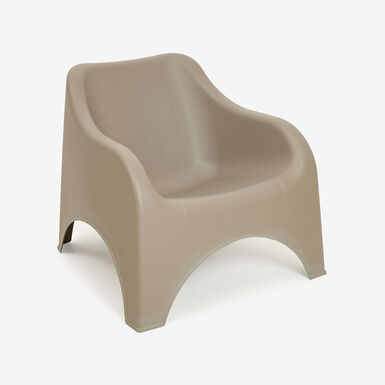 Silla de jard&iacute;n apilable de polipropileno taupe Patmos 78x71x79cm