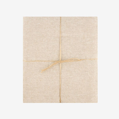 Mantel de algodón beige liso disponible en varias medidas