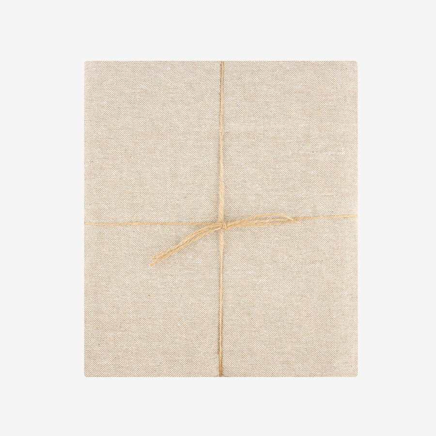Mantel de algodón beige liso 150x200cm