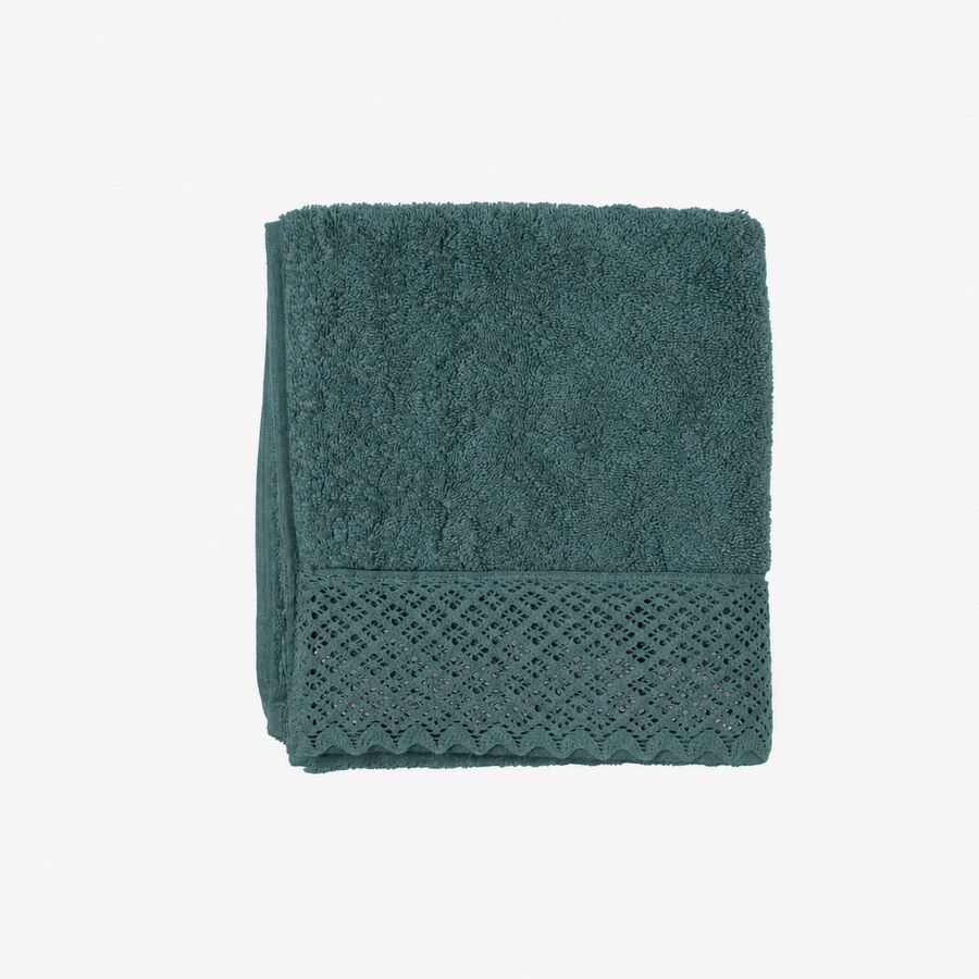 Toalla de lavabo de algod&oacute;n 100% verde Nido 50x100cm - 500 g/m&sup2;