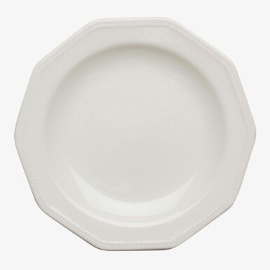 Plato de postre blanco de cer&aacute;mica White windsor &Oslash;20,5cm