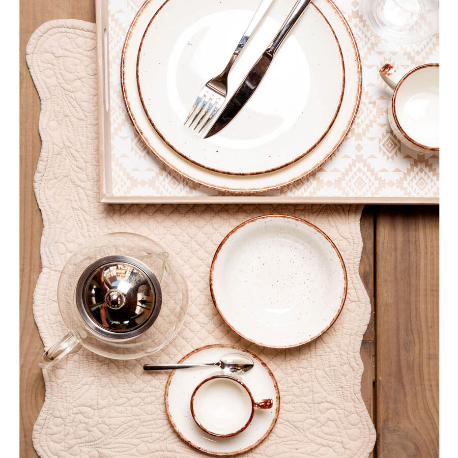 Plato llano blanco de porcelana Eo Side 25cm