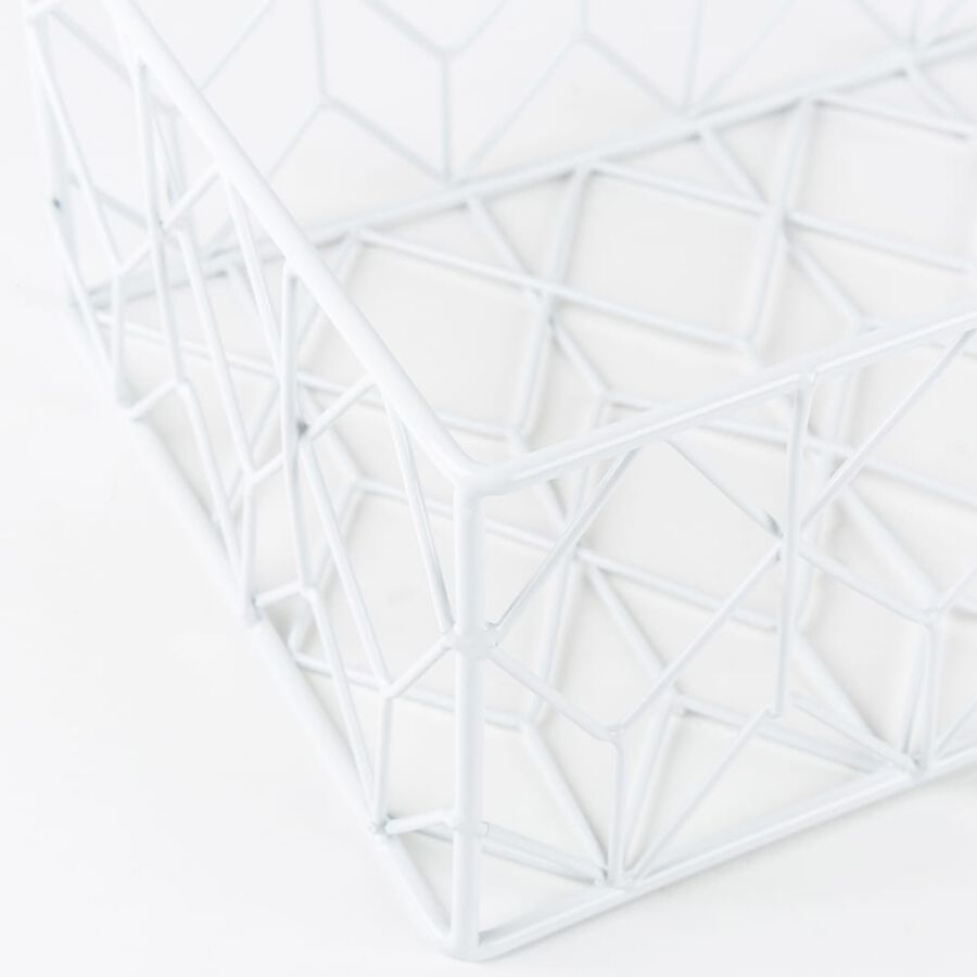 Frutero rectangular Net color blanco 27x17x10cm