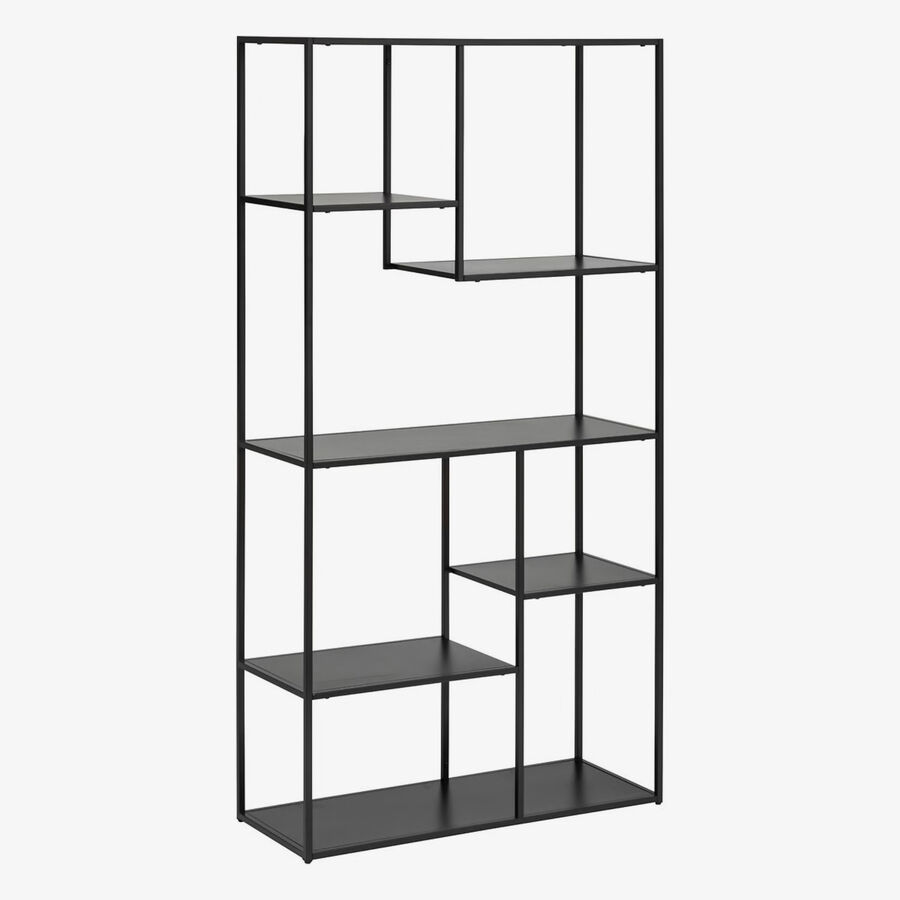 Estanter&iacute;a de 6 niveles negra de metal Ceyra 180cm 
