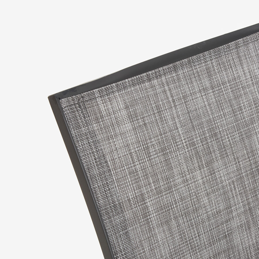 Silla de jardín apilable de aluminio y textilene gris 58x65x91,5cm