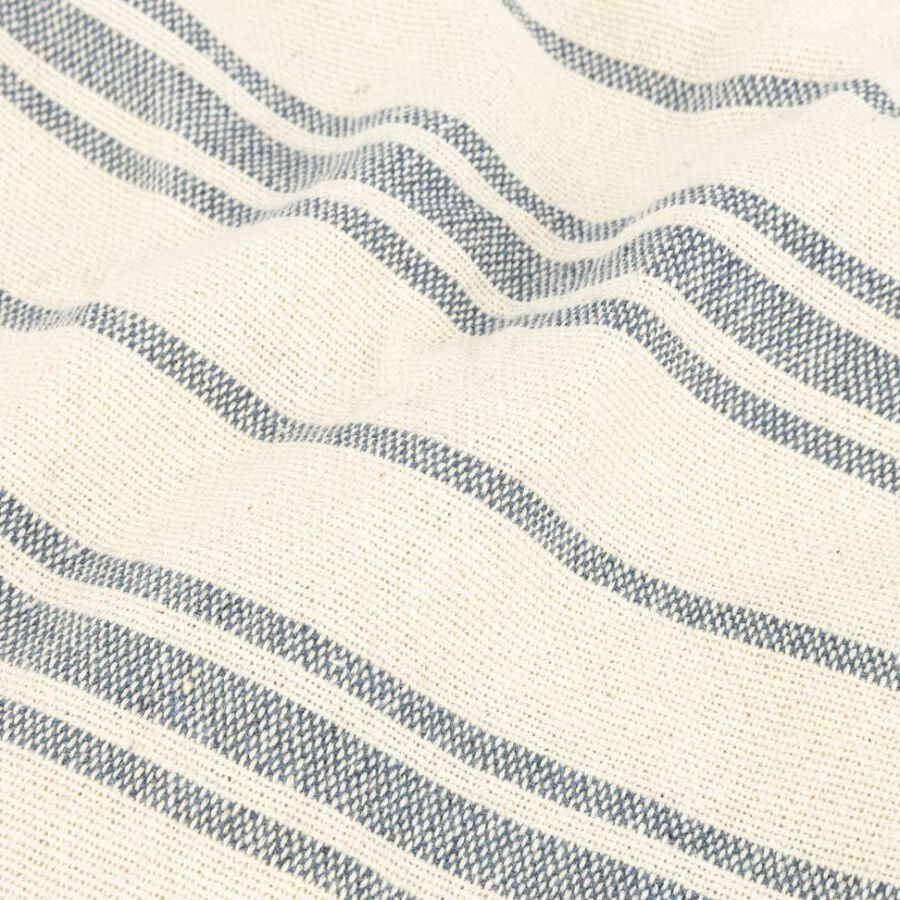 Plaid de algodón con rayas azules Niza 125x15cm