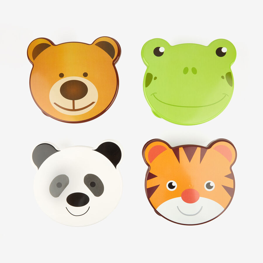 Set de 3 tápers de polipropileno infantiles Animales