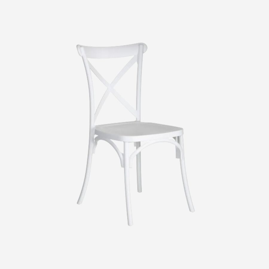 Set de 4 sillas de comedor blanco Cassie 48x43x91cm