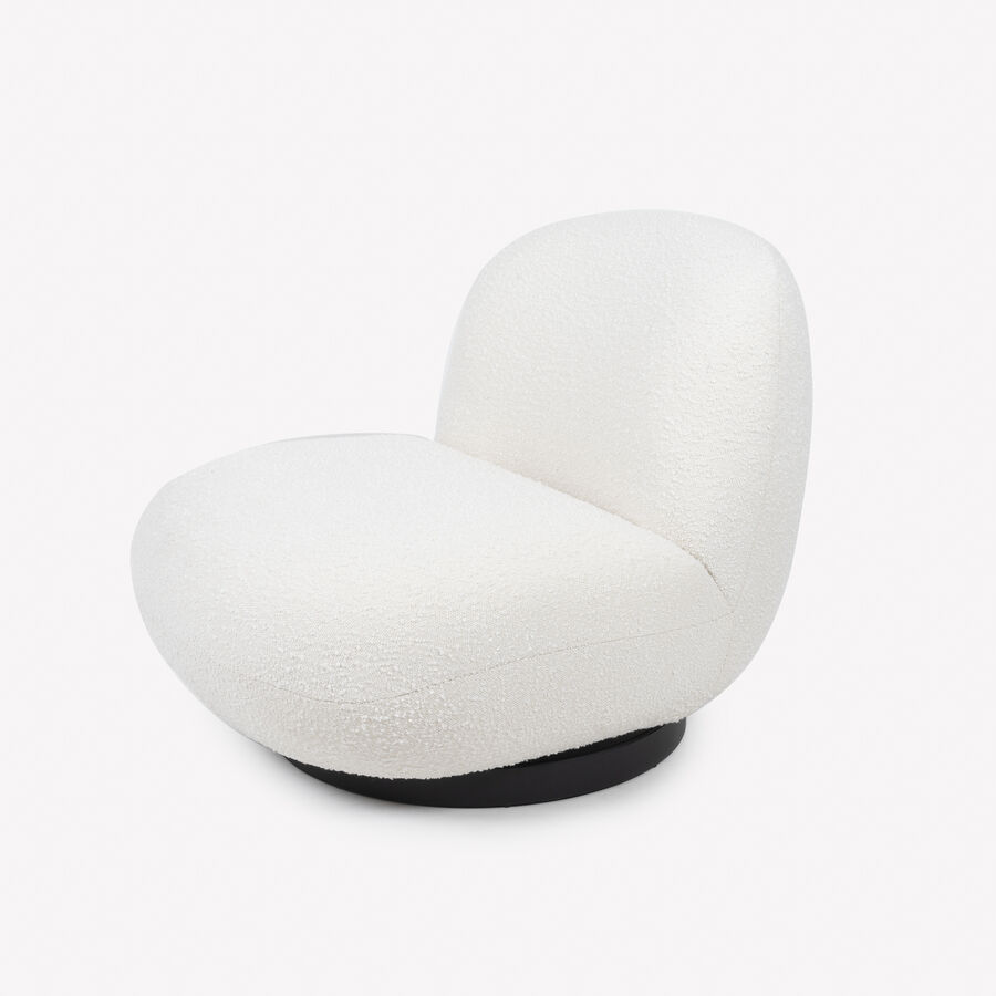 Butaca de borreguito giratoria blanca Pacha 81x95x71cm Clau&Chloe