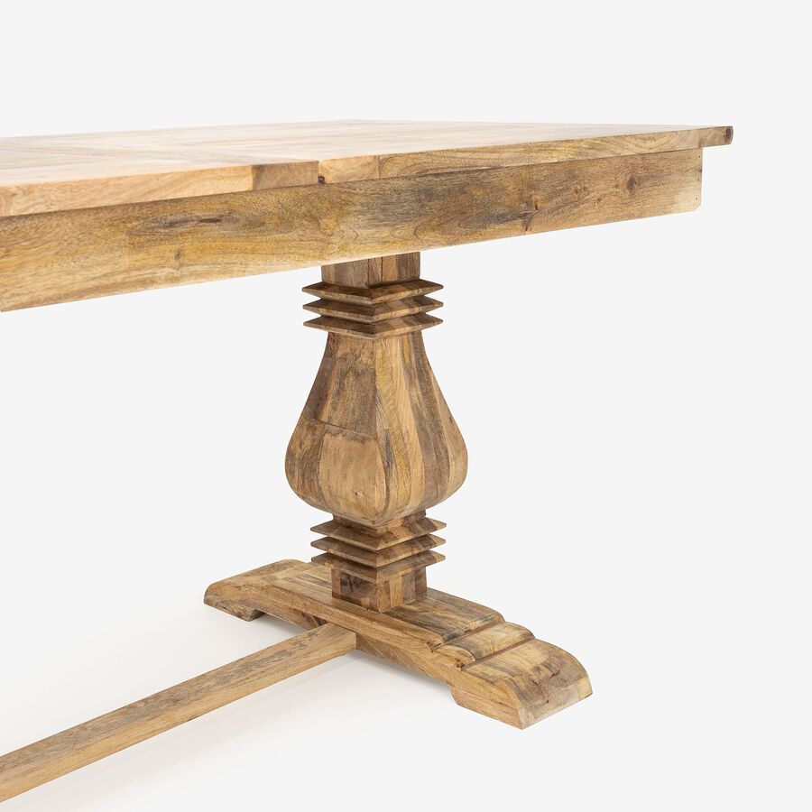 Mesa de comedor extensible de madera de mango Toulouse 160/200x80x80cm