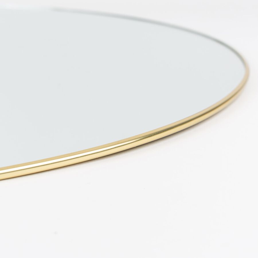 Espejo de pared redondo de metal dorado Orión Ø55cm