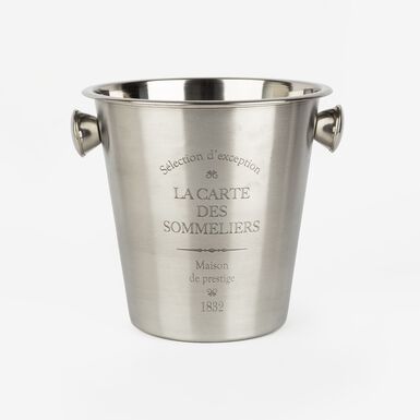 Cubitera enfriadora de metal cromada Ø21,5x23,5cm