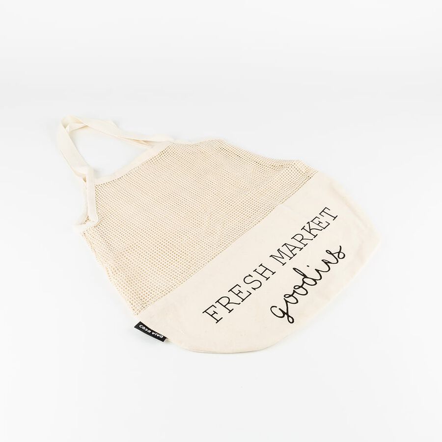 Bolsa de algodón beige Goodies 40x40cm