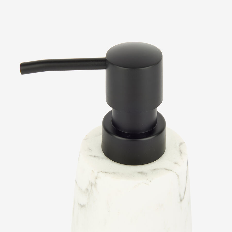 Dispensador de jabón de baño efecto mármol Fem Ø8x19cm
