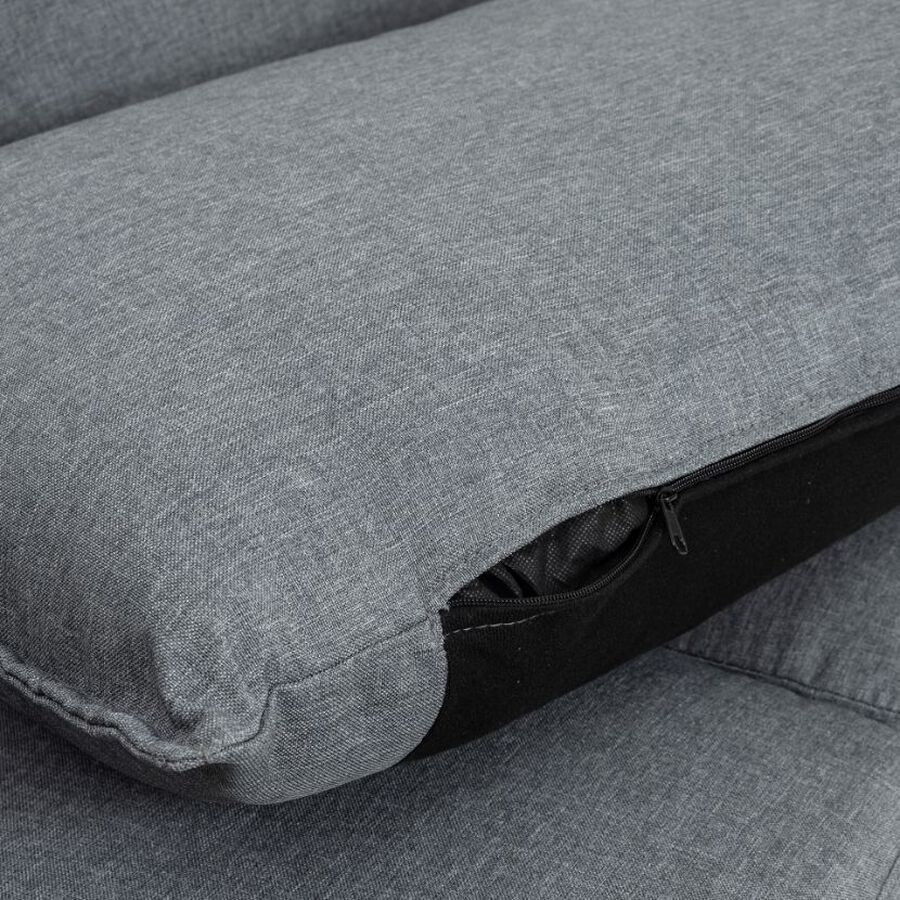 Sofá de 2 plazas de lino gris Padua 178x84,5x83cm